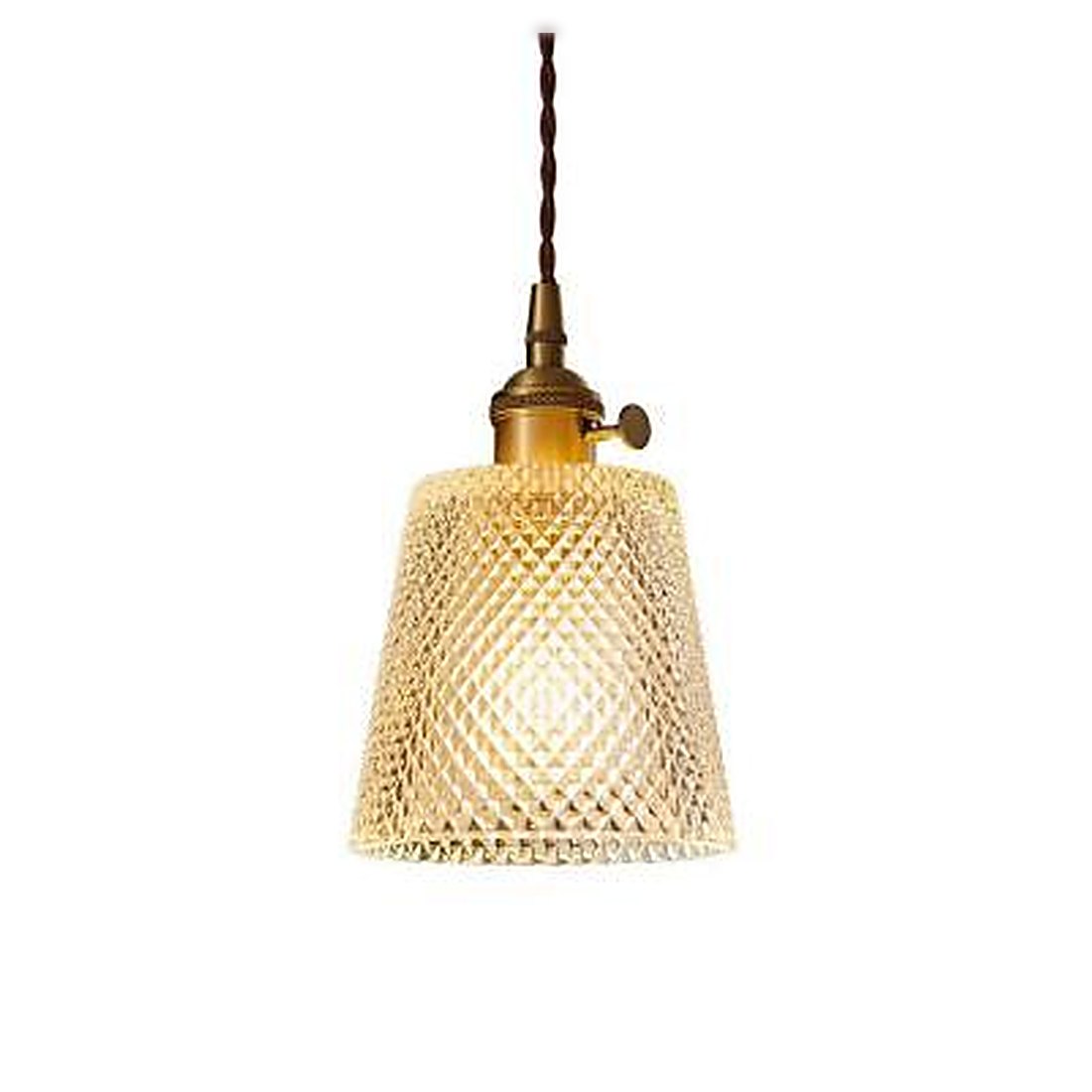 Textured Clear Glass Pendant