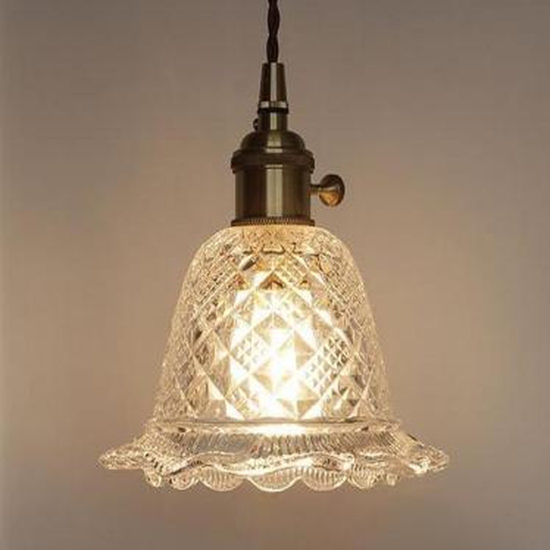 Cut Clear Glass Pendant
