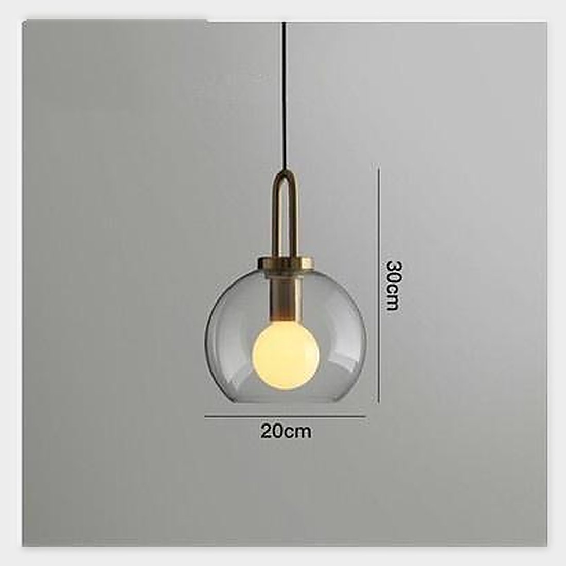 Clear Glass Globe Pendant